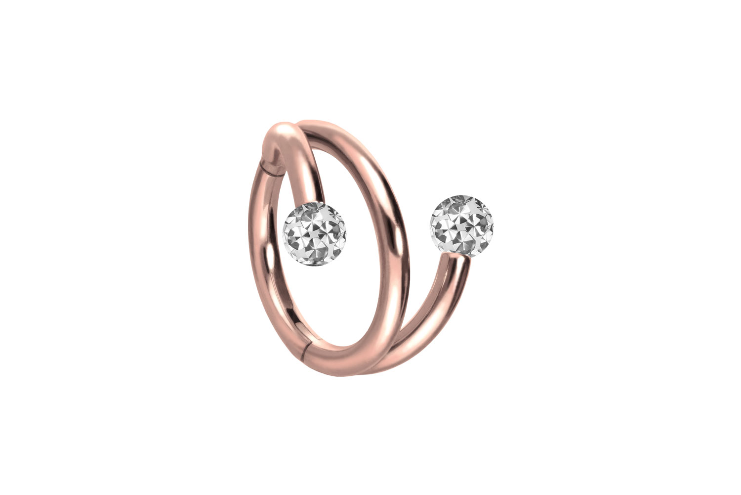 Titan Segmentring Clicker Piercing mit Innengewinde 3 RINGE + 2 EPOXY-KUGELN